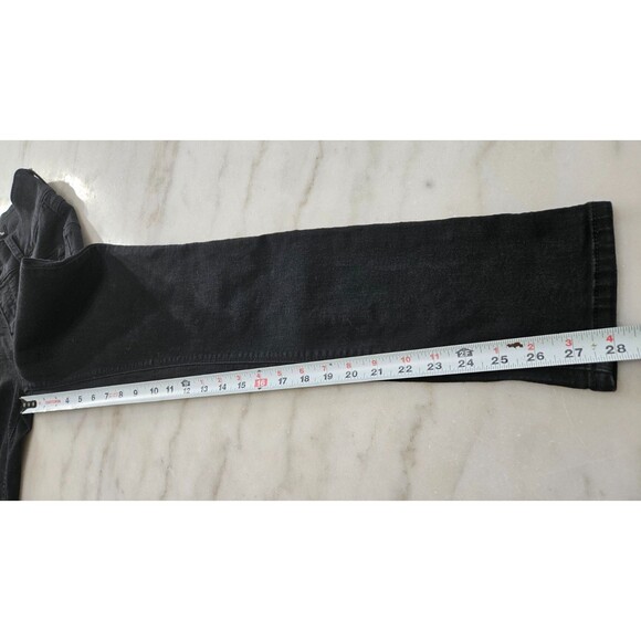 1822 Denim Black Five Pockets Straight Legs Button Pullover Men's Jeans Size 6 - Picture 8 of 10